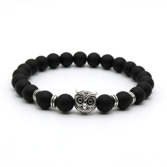 Natural Lava rock Bead Bracelet - Picture 1 of 3